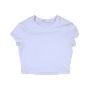 Alo Yoga Alosoft cropped jersey T-shirt white short sleeve shirt top logo sz S